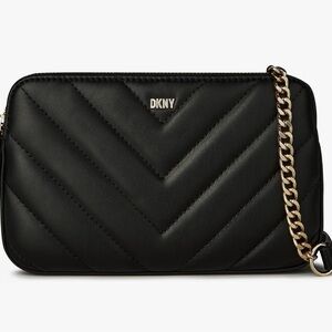 DKNY Veronica Double Zip Crossbody Black/Gold